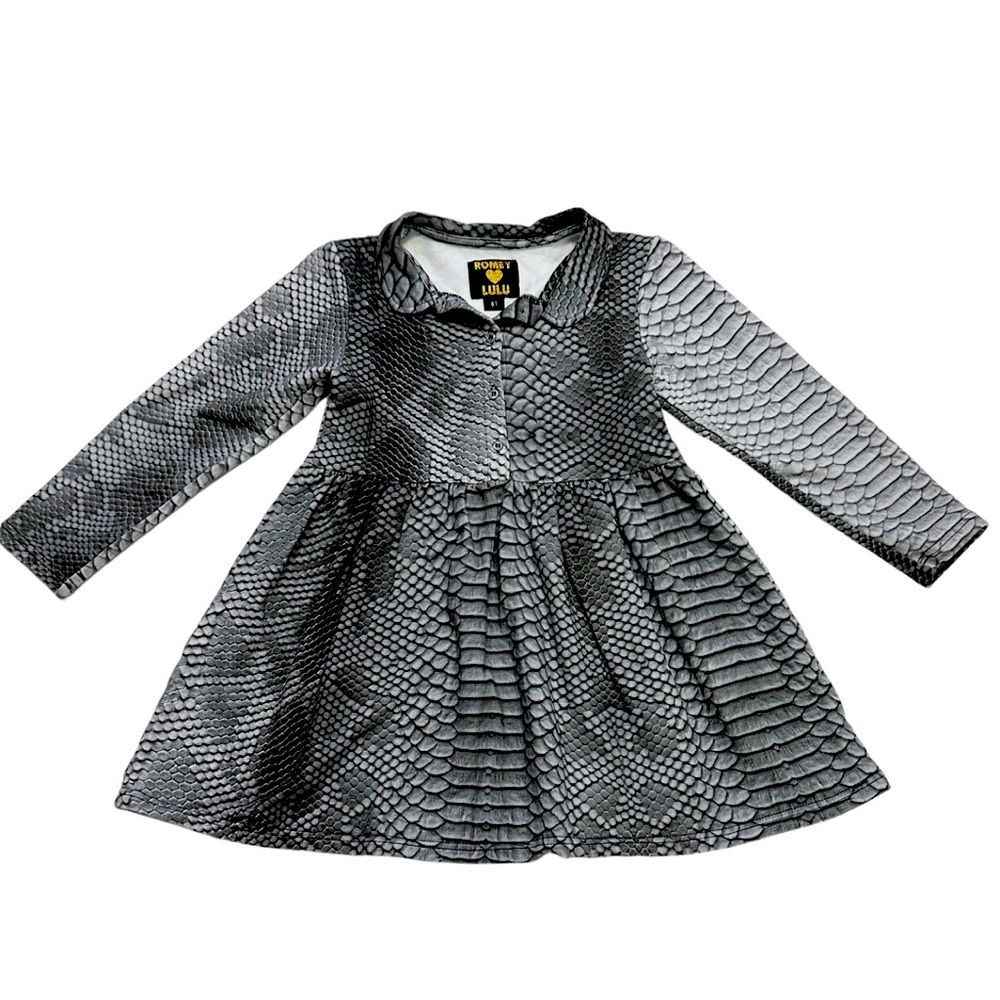 Romey Loves Lulu Snake Print Long Sleeve Dress